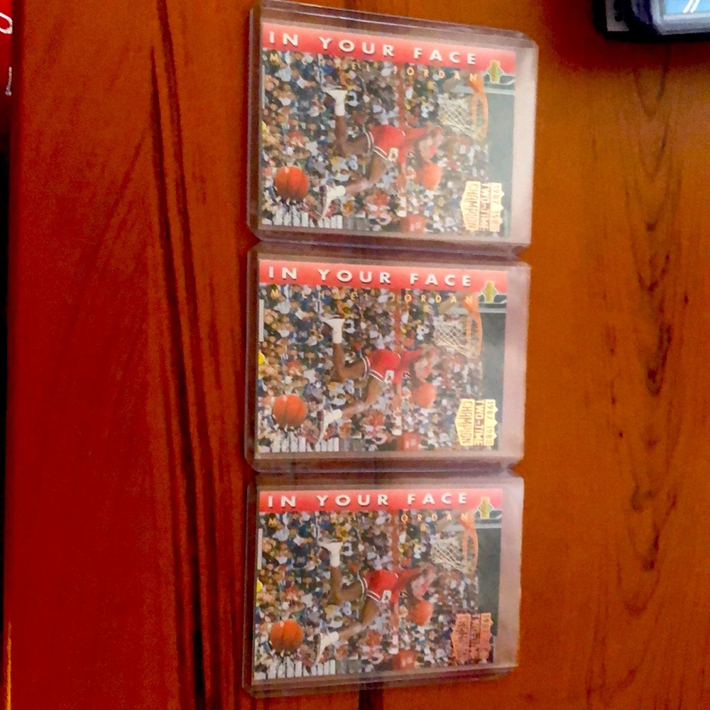 Michael Jordan in your face cards Upper deck 1992 and 3 for $55!! And $20 each